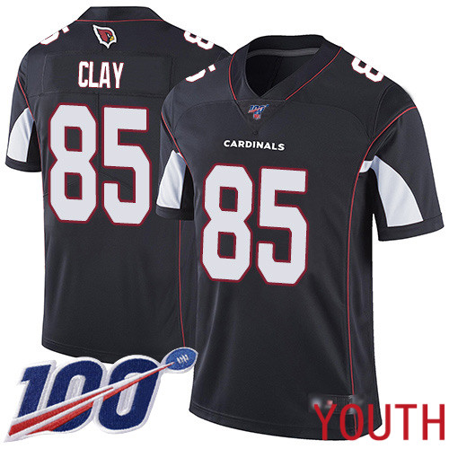 Arizona Cardinals Limited Black Youth Charles Clay Alternate Jersey NFL Football #85 100th Season Vapor Untouchable->youth nfl jersey->Youth Jersey
